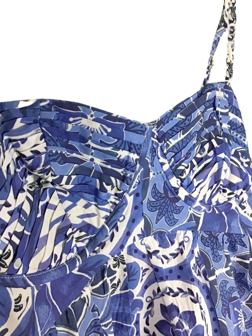Farm Rio Blue Tile Dream Sleeveless Maxi Dress - Picture 5 of 16